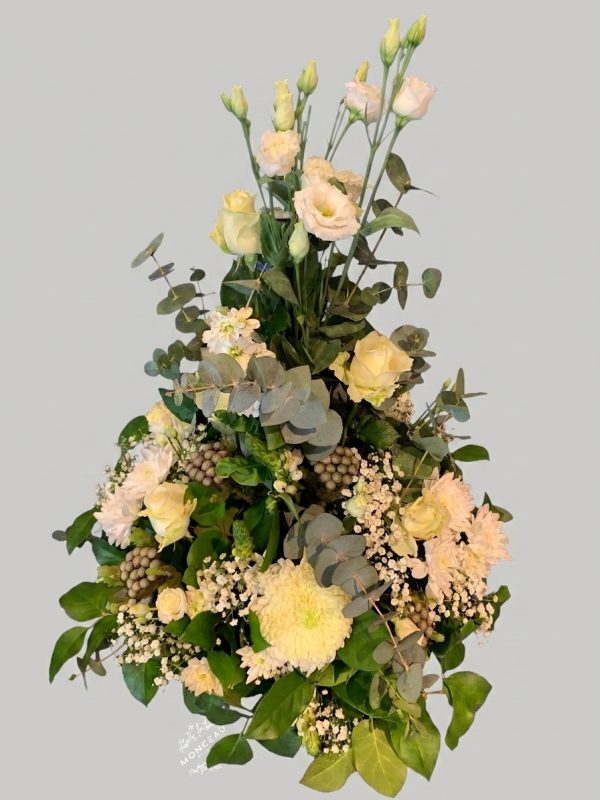 coupe conique deuil blanc vert